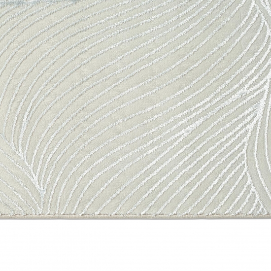 Preview: Teppich Creme Struktur Design moderne Optik