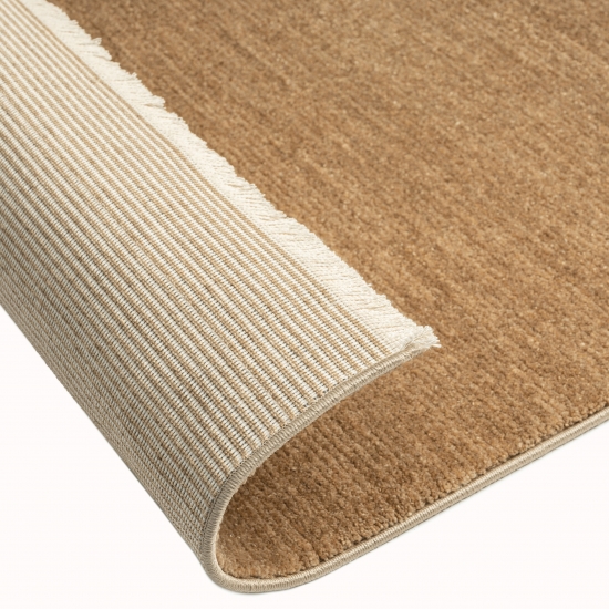 Kurzflor Teppich für Gästezimmer | warm | Unifarbe gold
