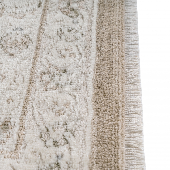 Preview: Teppich Beige Vintage Ornament Wohnzimmer elegant