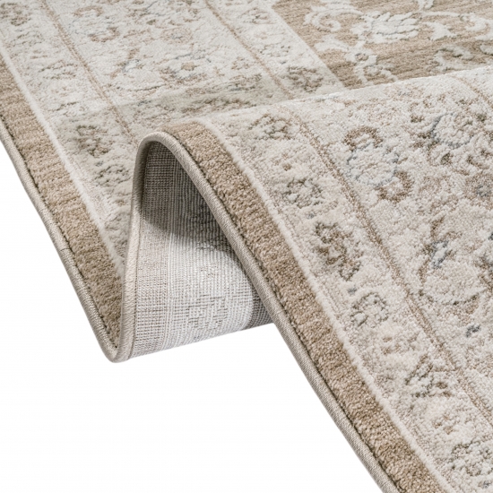 Teppich Beige Klassik Design stilvoll Wohnbereich