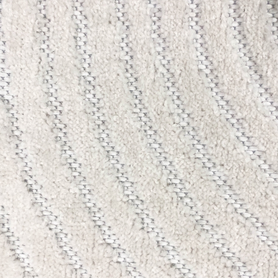 Preview: Runder In- & Outdoor Teppich Garten wetterfest modern hochwertig creme