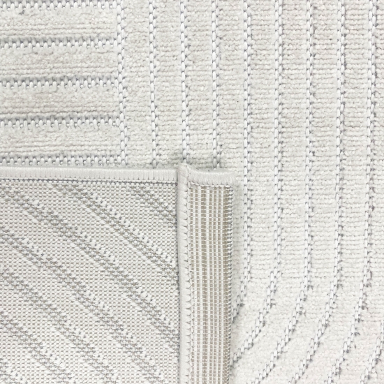 Teppich waschbar in Rund | In- & Outdoor | in cream