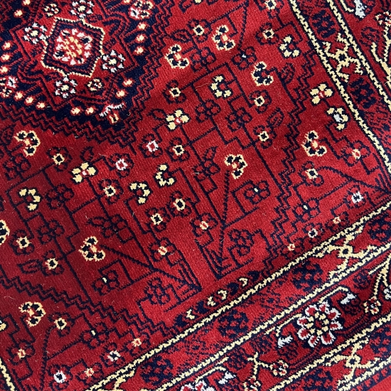 Orientalischer Teppich | Ornamente& Rauten Muster | in rot