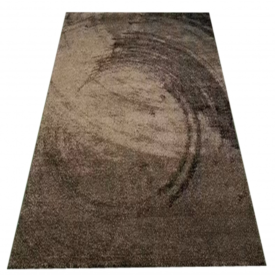 Preview: Design Teppich Braun Beige Kreis Muster modern elegant Wohnbereich