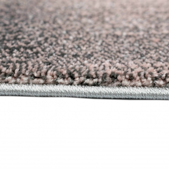 Teppich Kurzflor Wohnzimmerteppich karo abstrakt pastell rosa grau