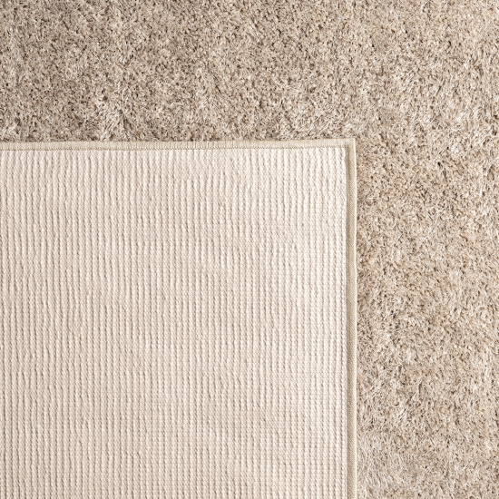 Glamour Teppich Hochflor flauschig warm • in beige