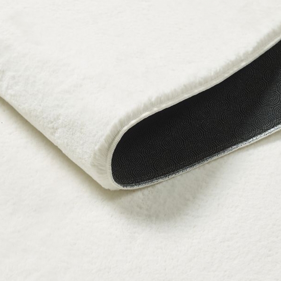 Einfarbiger Wohnzimmerteppich pflegeleicht strapazierfähig in creme