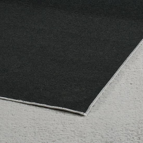 Teppich waschbar grau Wohnzimmer Schlafzimmer modern rutschfest weich Kurzflor Fußbodenheizung geeignet