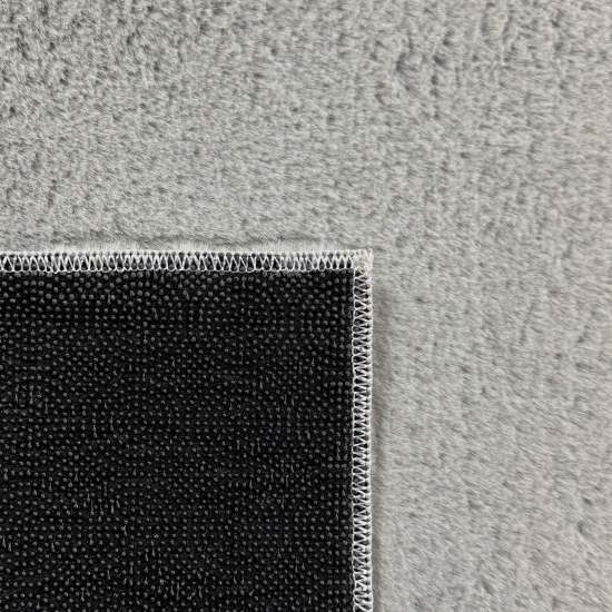 Teppich waschbar grau Wohnzimmer Schlafzimmer modern rutschfest weich Kurzflor Fußbodenheizung geeignet