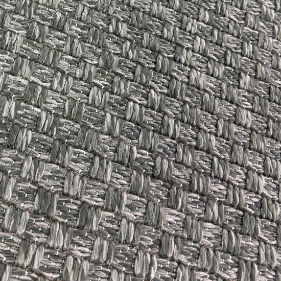 Moderner Teppich Grün Flechtstruktur Indoor Outdoor