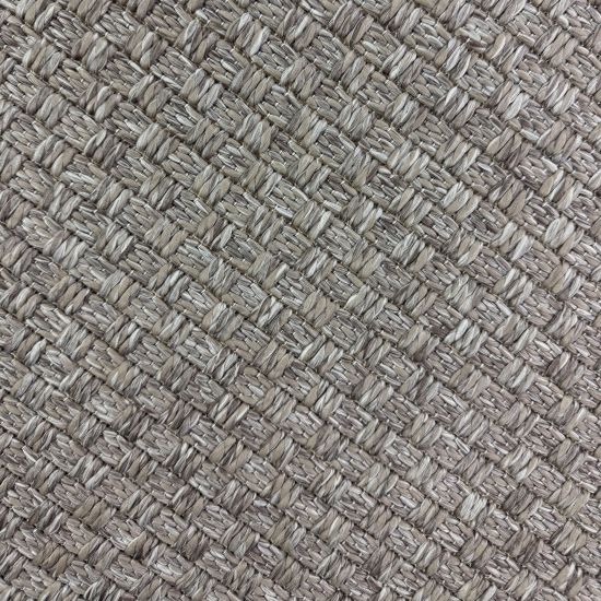 Moderner Teppich Taupe Flechtstruktur Indoor Outdoor