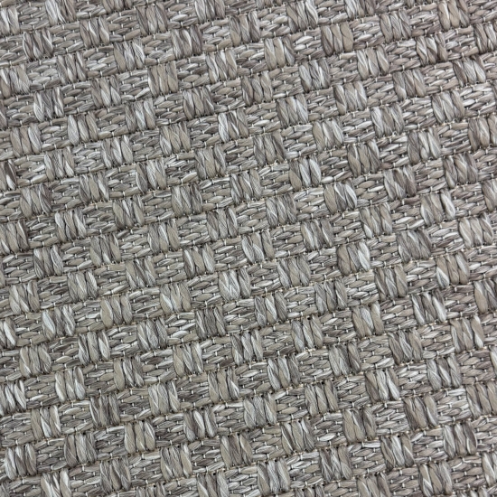 Moderner Teppich Taupe Flechtstruktur Indoor Outdoor