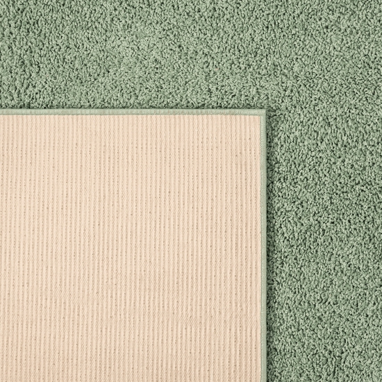 Wohnzimmer Teppich flauschig warm • in grün