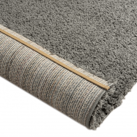 Wohnzimmer Teppich flauschig warm • Unidesign in anthrazit