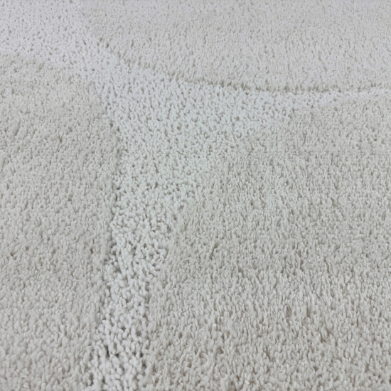 Weicher Hochflor Teppich Pflegeleicht mit modernem in Creme