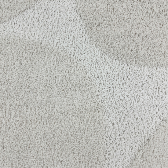 Weicher Hochflor Teppich Pflegeleicht mit modernem in Creme
