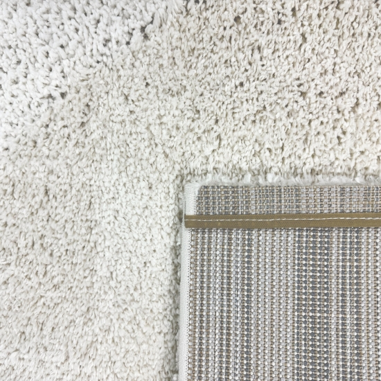 Weicher Hochflor Teppich Pflegeleicht mit modernem in Creme