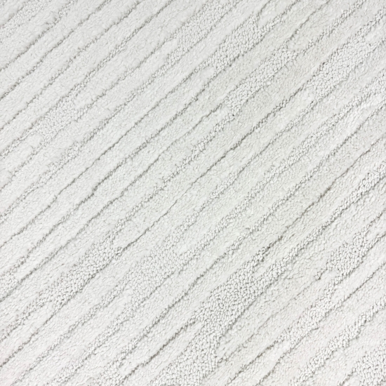 Teppich Wohnzimmer Schlafzimmer mit verschieden gemusterten Linien in creme grau