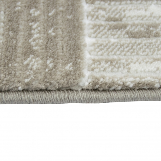 Designteppich mit modernem Karomuster Beige Creme