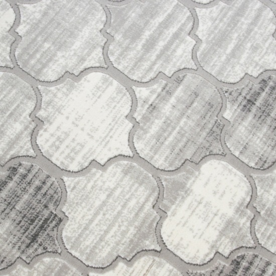 Preview: Designteppich mit Ornamentstruktur Grau-Beige mit Cremeakzenten Preview: Designteppich mit Ornamentstruktur Grau-Beige mit Cremeakzenten