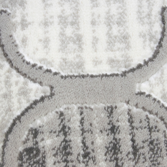 Preview: Designteppich mit Ornamentstruktur Grau-Beige mit Cremeakzenten Preview: Designteppich mit Ornamentstruktur Grau-Beige mit Cremeakzenten