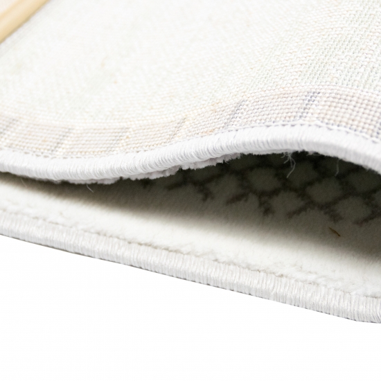 Designteppich mit grafischem Patch-Design Grau mit dezenten Farbakzenten