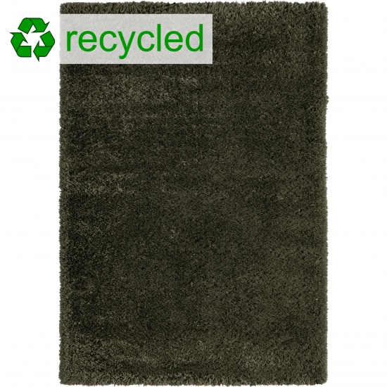 Flauschig-warmer Recycling Teppich Gästezimmer in grün
