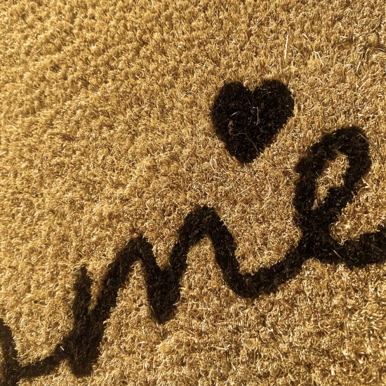 Preview: Home Kokos Fußabtreter | schlichtes Design in braun-beige