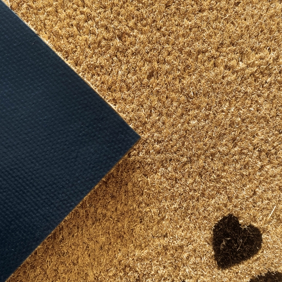 Home Kokos Fußabtreter | schlichtes Design in braun-beige