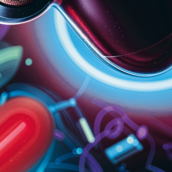 Preview: Auffälliger Gaming-Teppich mit lebendig-bunten neon-farbigen Symbolen und schwebendem Controller Preview: Auffälliger Gaming-Teppich mit lebendig-bunten neon-farbigen Symbolen und schwebendem Controller