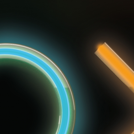 Rutschfester Gamingteppich im Neonfarbenen Muster