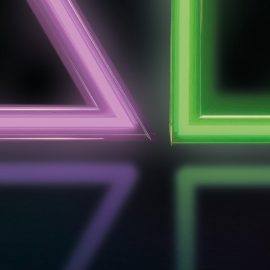 Rutschfester Gamingteppich im Neonfarbenen Muster