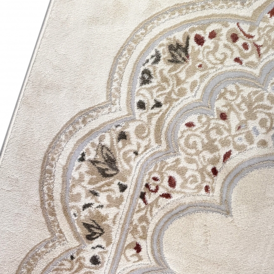 Moderner Gebetsteppich mit Mihrab-Design und feiner Ornamentik
