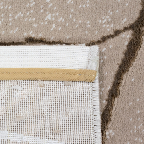 Moderner Designerteppich mit glänzenden Ästen abstrakt beige