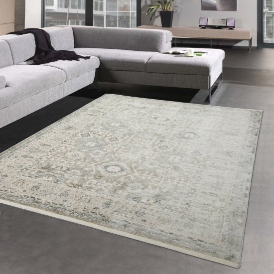 Moderner Orientalischer Vintage Teppich beige creme