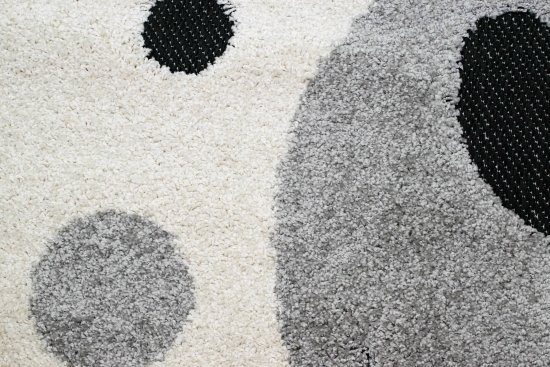 Alpaca Kinderzimmer Teppich weiche Baby Spielmatte Hoch Tief Effekt schwarz grau creme