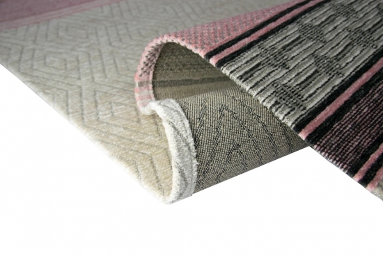 Moderner Teppich Designer Teppich Kelim Teppich rosa grau