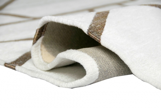 Moderner Teppich Orientteppich Kelim Kilim creme bronze gold