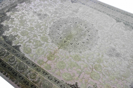 Teppich Orientteppich hochwertige Qualität Paisley Muster grau creme