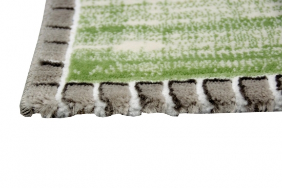 Designer und Moderner Teppich Kurzflorteppich mit Karomuster grau bunt blau grün rosa