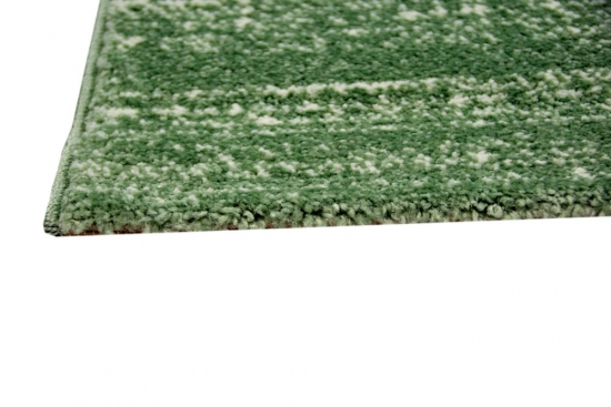 Moderner Teppich Wohnzimmerteppich Kurzflor uni grün meliert