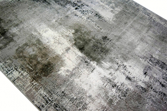 Teppich Wollteppich modern Designerteppich grau creme