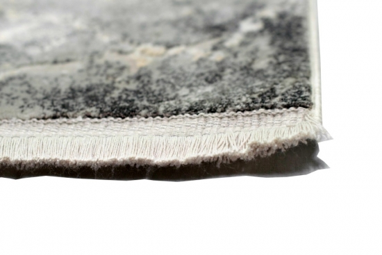 Teppich Wollteppich Luxus mit Naturfasern grau creme