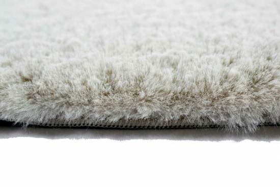 Teppich weich Kunstfell Hochflorteppich Faux Fur waschbar beige