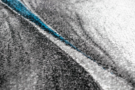 Teppich modern Wohnzimmerteppich abstrakt in grau blau