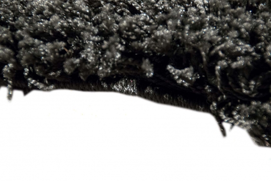 Stilvoller Shaggy Teppich Langflor - Schwarz im zeitgemäßen Uni-Design