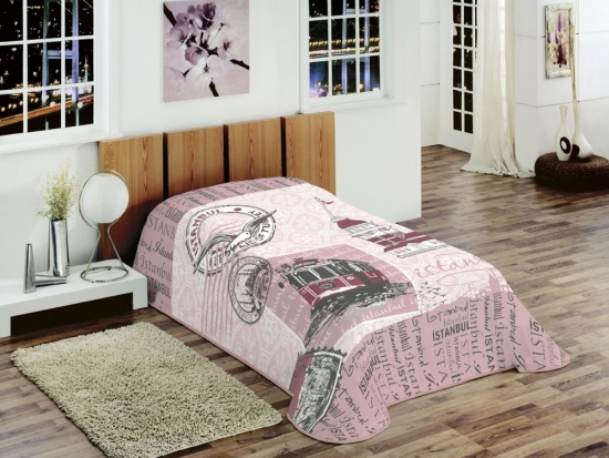 Decke Kinderdecke Tagesdecke Wohndecke Istanbul rosa creme