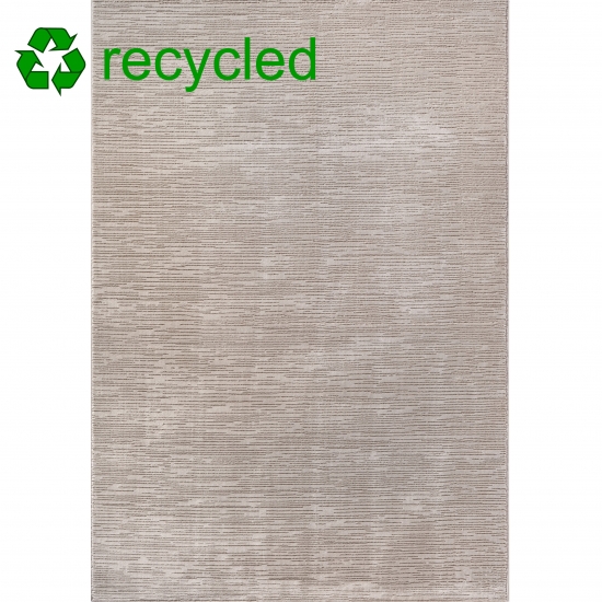 Stilvoller Teppich mit feiner Struktur und modernem Liniendesign in Beige
