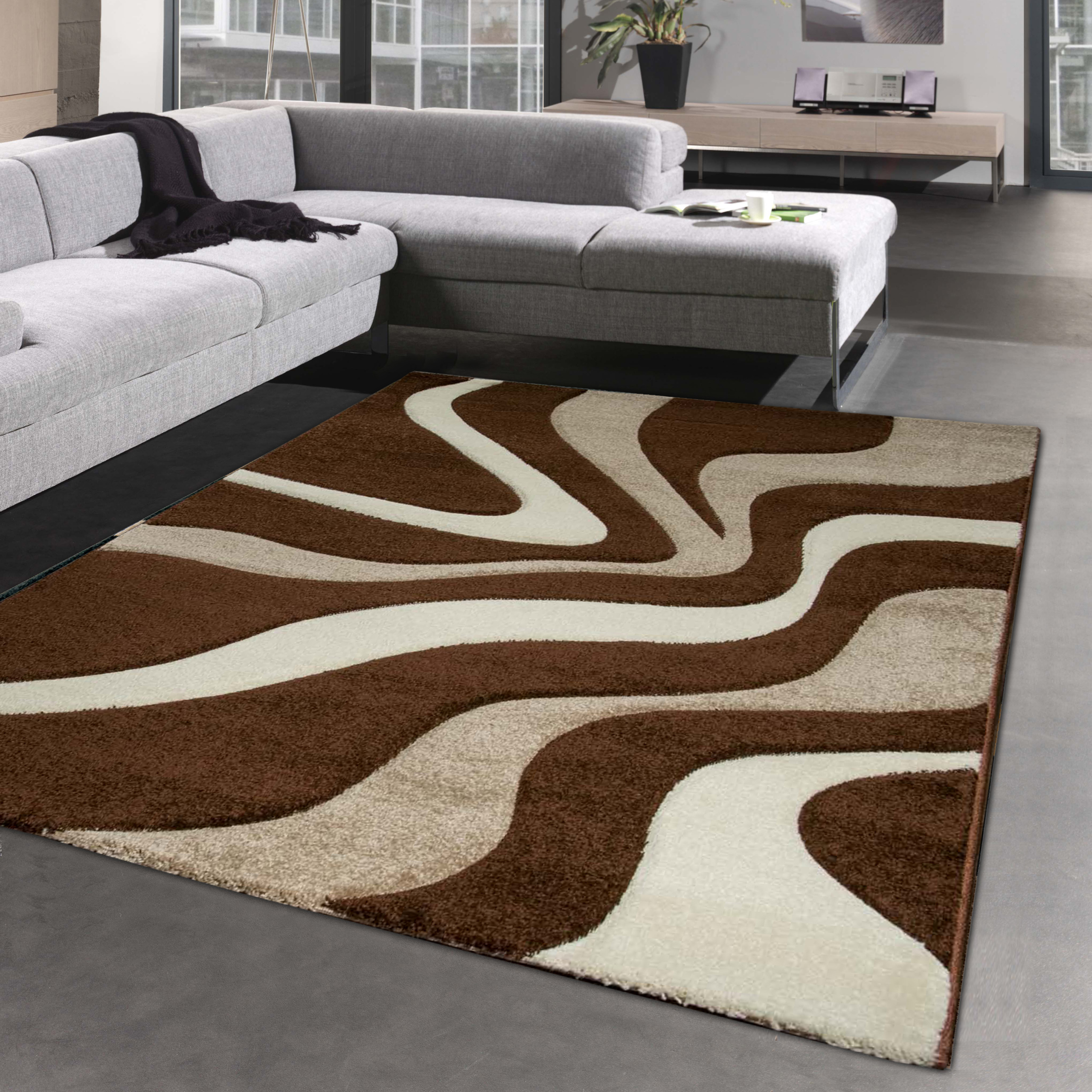 Teppich CARPETIA Wellenmuster | mit | Carpetia Schlafzimmer