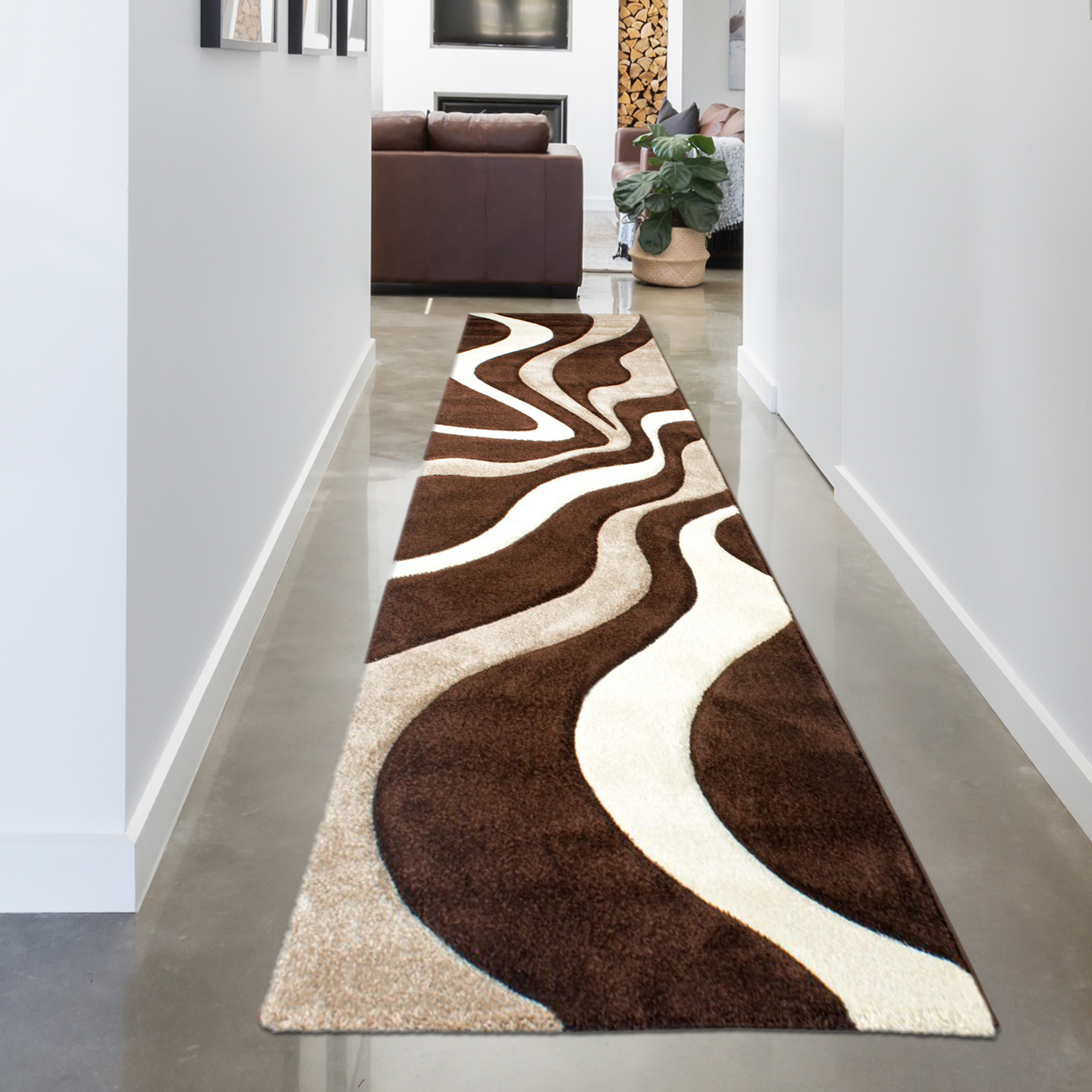 Schlafzimmer Teppich mit Wellenmuster | Carpetia | CARPETIA